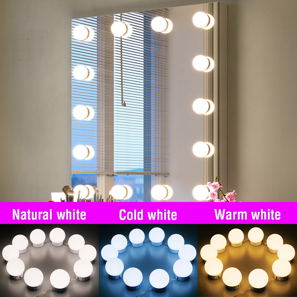 Dressing Table Vanity With Lighted Mirror - 5M Vanity Mirror LED Tay Quét