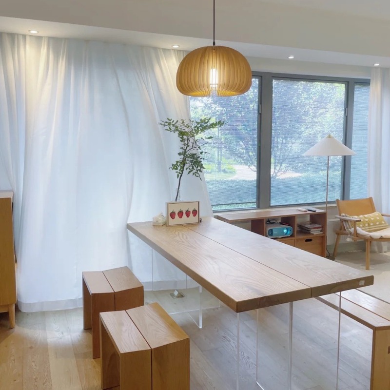 Nordic Solid Wood Acrylic Floa - đánh giá và giá Bedroom Furniture