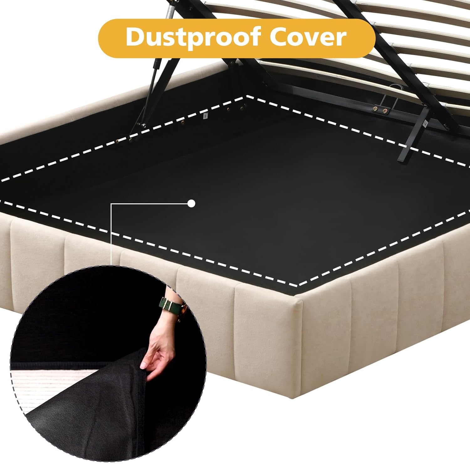 Full Size Lift Up Storage Bed  - đánh giá và giá Gas Lift Storage Bed Hydraulic