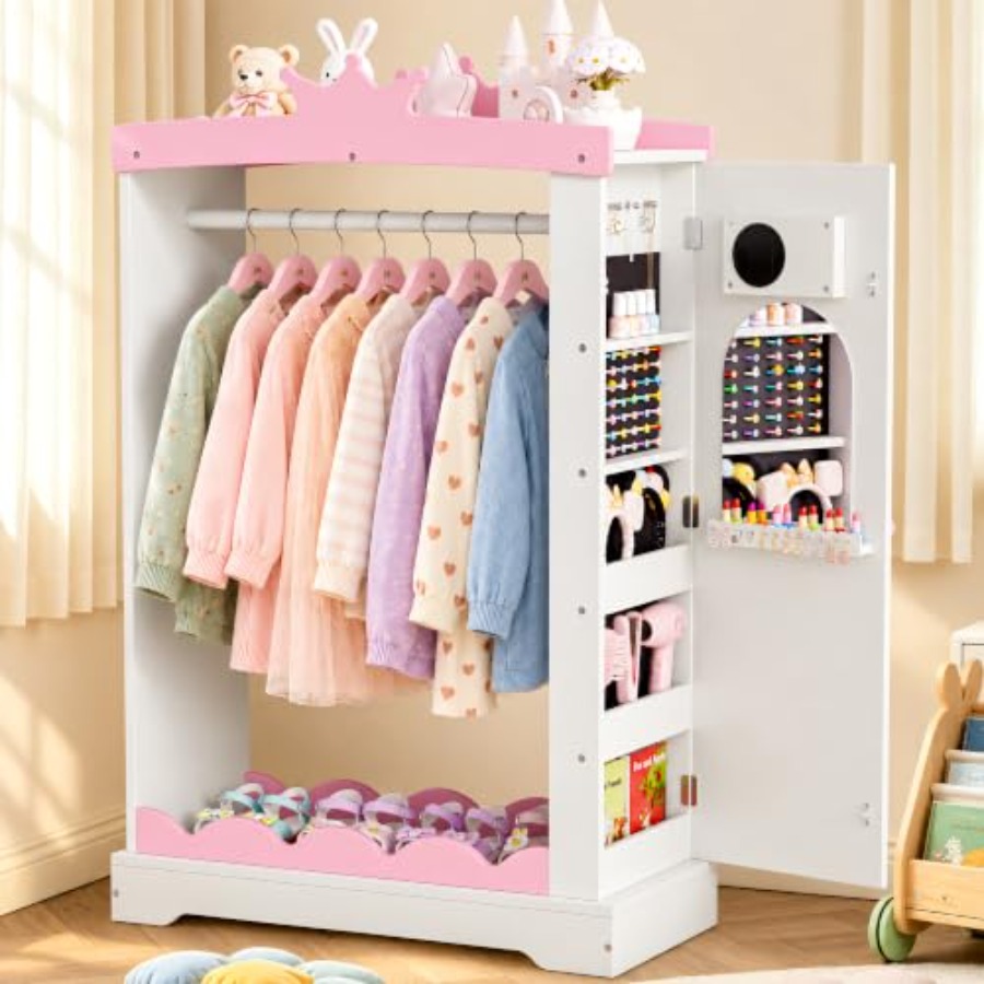 Dress Up Wardrobe with Light-U - đánh giá và giá Full Length Mirror Jewelry Armoire