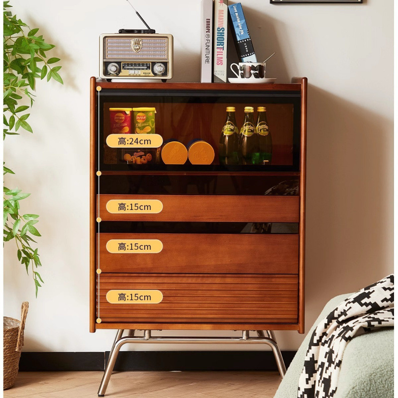 Solid wood chest Nordic, retro - đánh giá và giá Storage