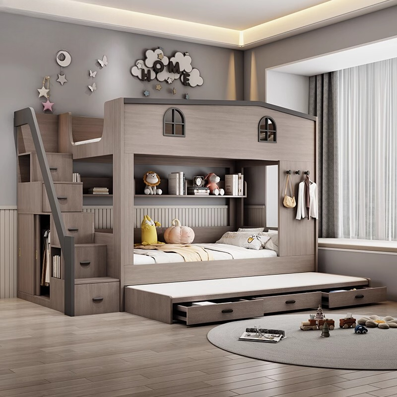 Nordic Double Decker Kids Beds - đánh giá và giá Bunk Bed With Stairs And Slide