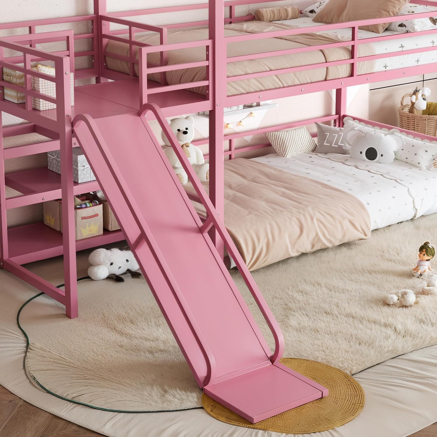 Twin Bunk Bed with Slide & Sto - đánh giá và giá Bunk Bed With Stairs And Slide