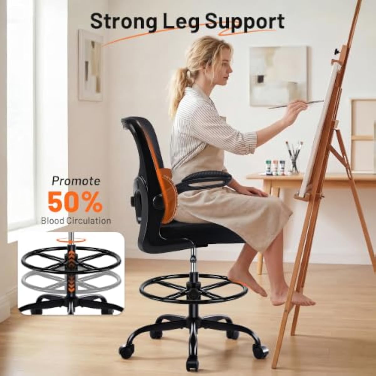 Ergonomic Drafting Chair with  - đánh giá và giá Chairs