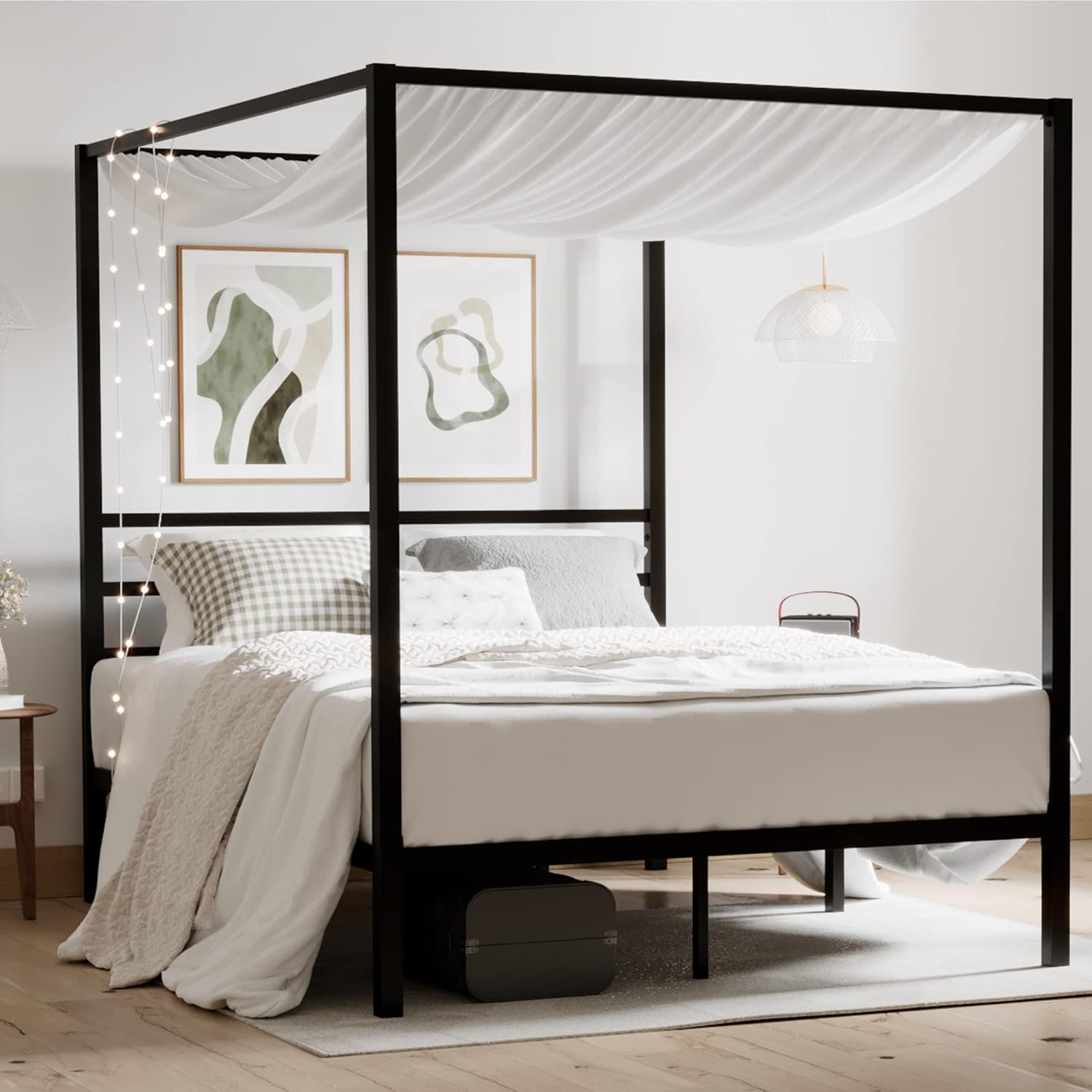 Queen Metal Canopy Bed Frame H - đánh giá và giá Canopy Bed Frame Metal Queen