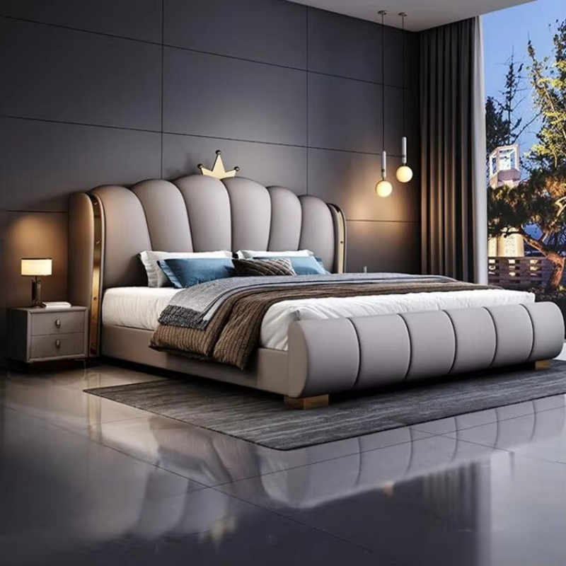 Modern Deluxe Wood Bedroom Fur - đánh giá và giá King Size Bed Frame With Storage Drawers