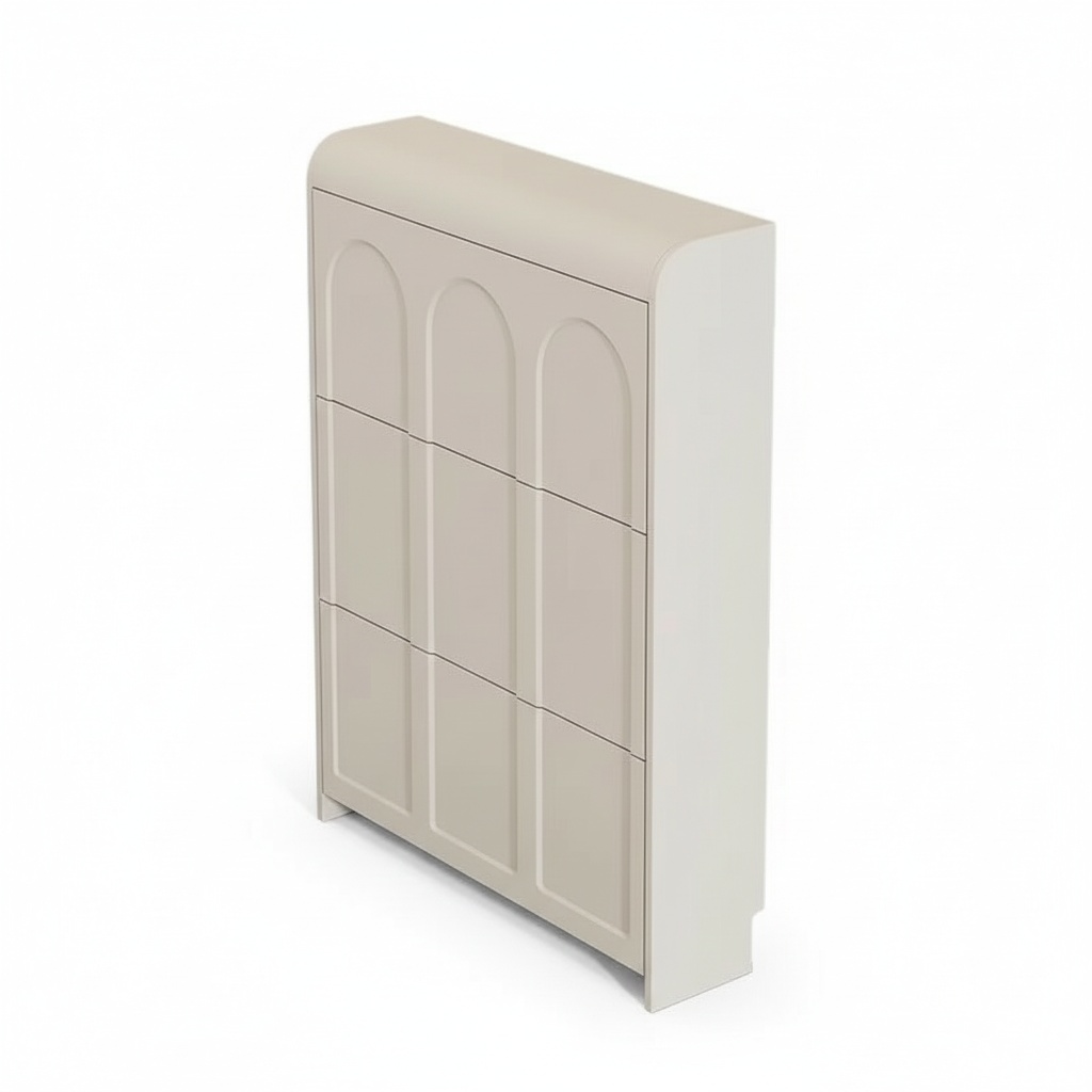 Shoe Cabinet, Modern Cream Woo - đánh giá và giá Shoe Rack Cabinet Narrow Entryway