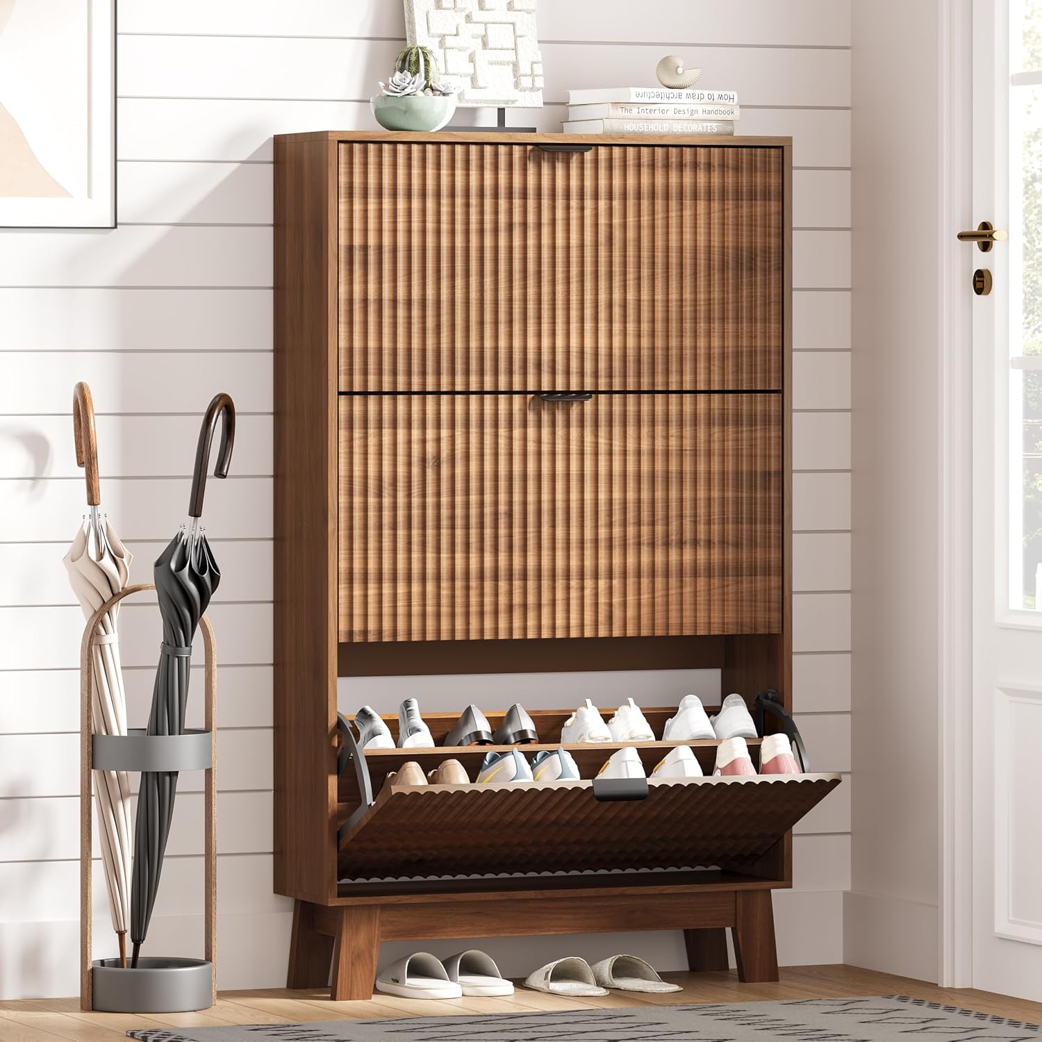Entryway Shoe Cabinet Storage  - đánh giá và giá Shoe Rack Cabinet Narrow Entryway